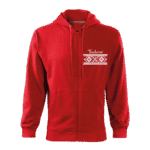 Pánska mikina s kapucňou a zipsom Terchová červená