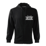 Pánska mikina s kapucňou a zipsom Slovensko čierna