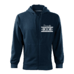 Pánska mikina s kapucňou a zipsom Slovensko tmavomodrá