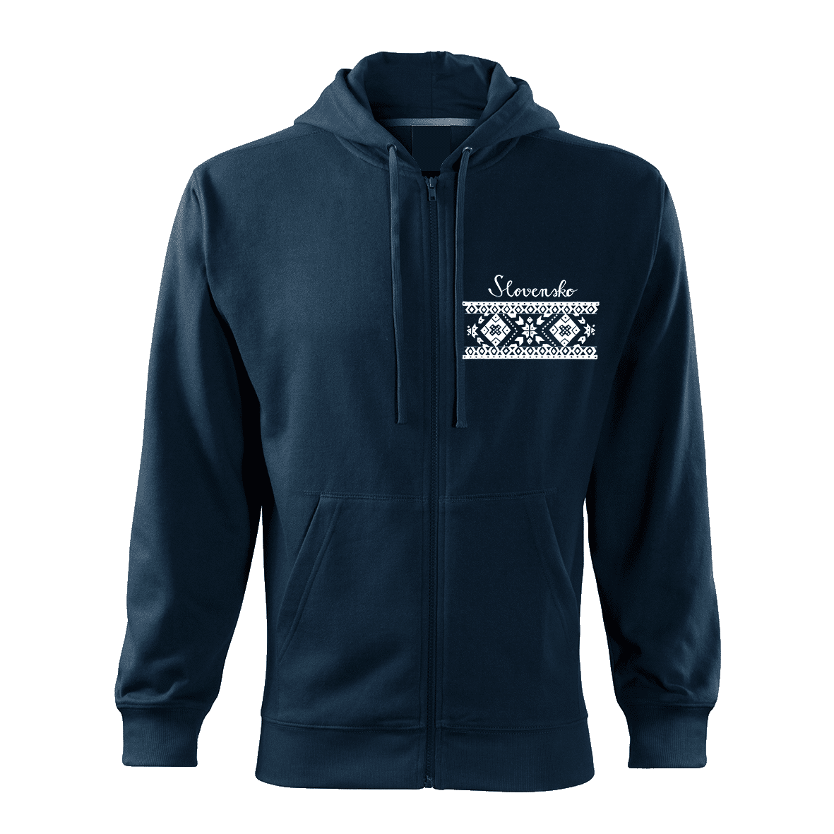 2983_112-svk-420-02-1.png Pánska mikina s kapucňou a zipsom Slovensko tmavomodrá – Obrázok 1