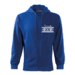 Pánska mikina s kapucňou a zipsom Slovensko modrá