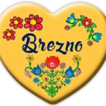 Drevená magnetka Brezno - ľudový vzor