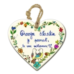 Závesné srdce Pravým šťastím...