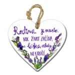 Závesné srdiečka - Rodina je miesto, kde život začína a láska nikdy nekončí
