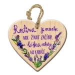 Závesné srdiečka - Rodina je miesto, kde život začína a láska nikdy nekončí