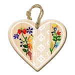 Závesné srdiečka – Ľudový vzor