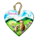 Závesné srdiečka - Slovensko – svište na jarných kopcoch