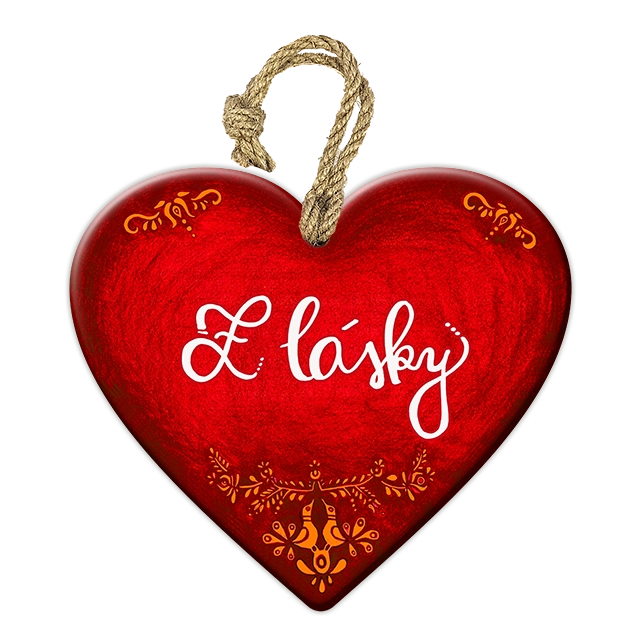 102 SK 67 Drevené srdiečko – Z lásky – Obrázok 1