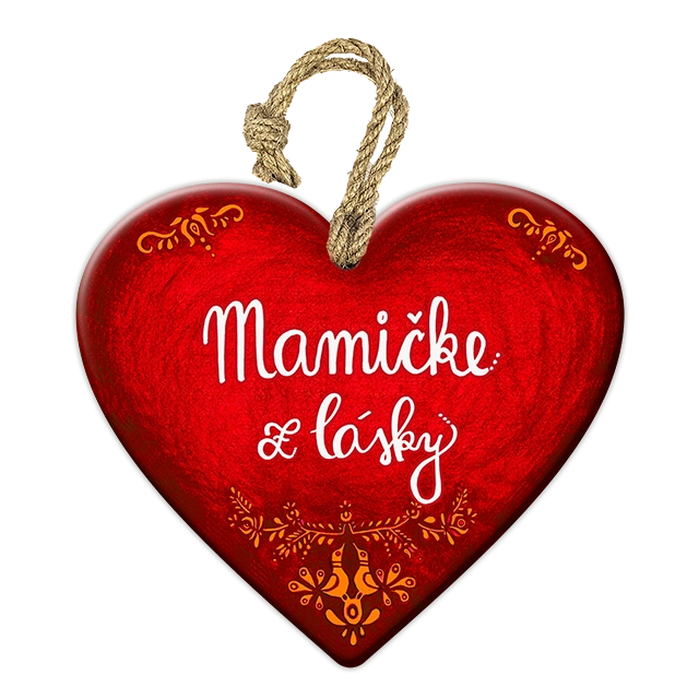 102 SK 69 Drevené srdiečko – Mamičke z lásky – Obrázok 1