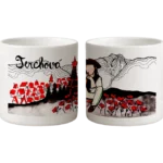 Presso šálka – Terchová – mládenec s píšťalkou a dievča