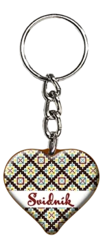 Živicová kľúčenka – Svidník – vzor tradičnej výšivky