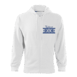 Pánska mikina s kapucňou a zipsom Terchová biela