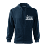 Pánska mikina s kapucňou a zipsom Terchová tmavomodrá