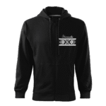 Pánska mikina s kapucňou a zipsom Slovensko čierna