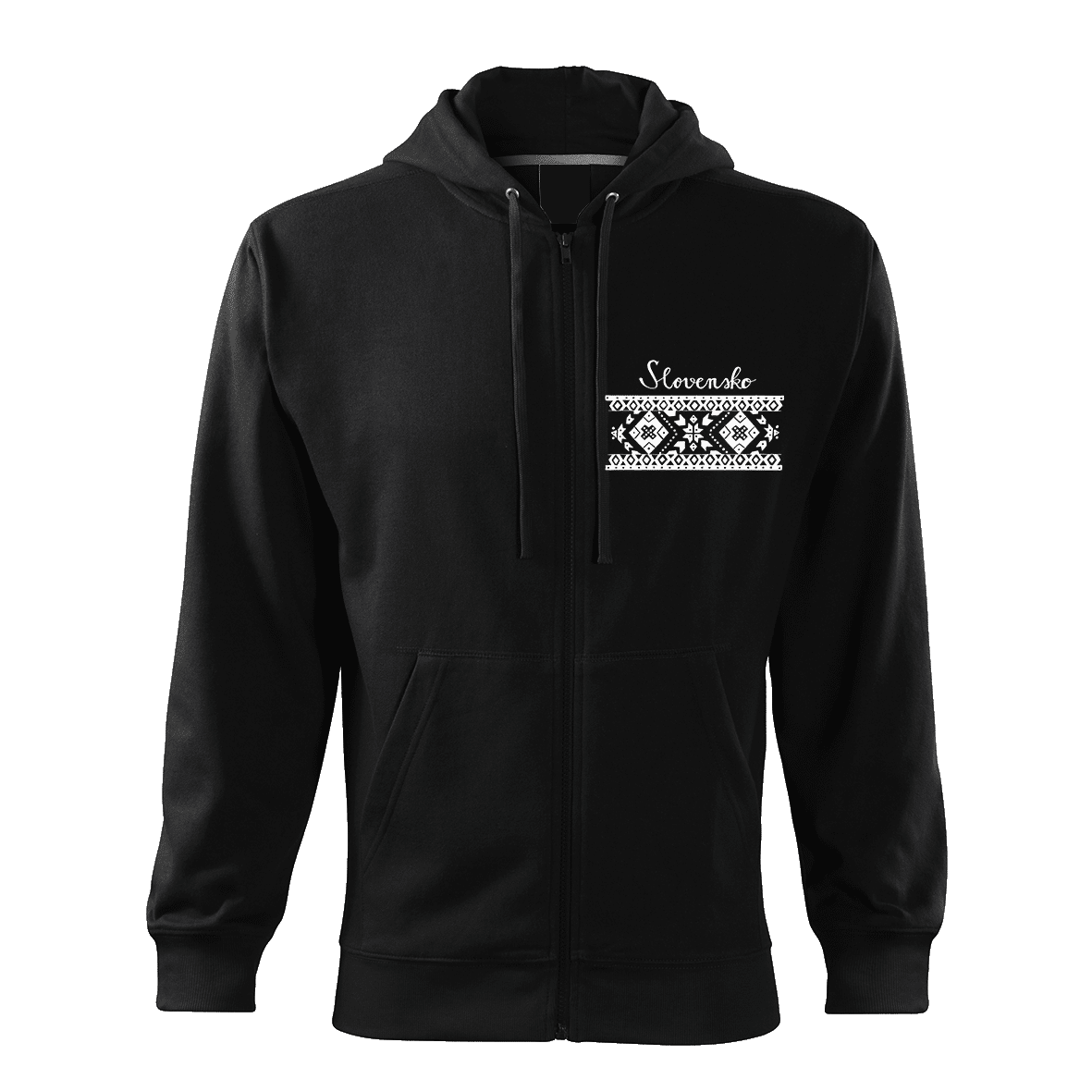 2980_112-svk-420-01-1.png Pánska mikina s kapucňou a zipsom Slovensko čierna – Obrázok 1