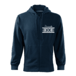 Pánska mikina s kapucňou a zipsom Slovensko tmavomodrá