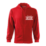 Pánska mikina s kapucňou a zipsom Slovensko červená