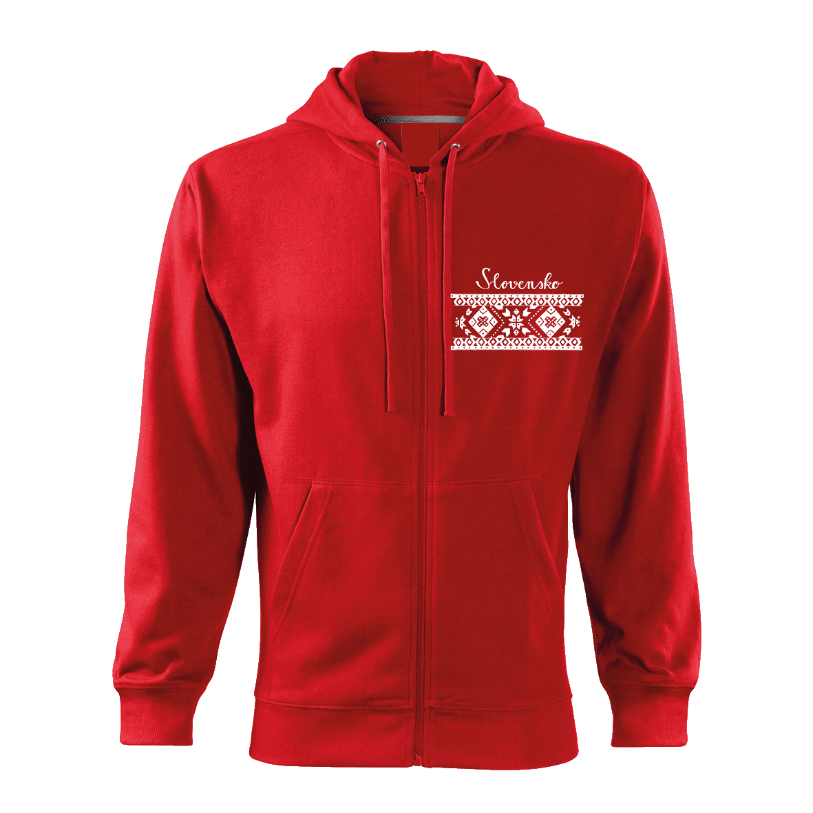 2989_112-svk-420-07-1.png Pánska mikina s kapucňou a zipsom Slovensko červená – Obrázok 1