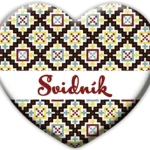Drevená magnetka – Svidník – vzor tradičnej výšivky