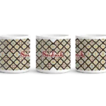 Presso šálka  – Svidník – vzor tradičnej výšivky