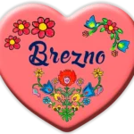 Drevená magnetka Brezno - ľudový vzor