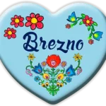 Drevená magnetka Brezno - ľudový vzor