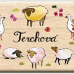 Drevená magnetka – Terchová – ovce a pokoj horských lúk